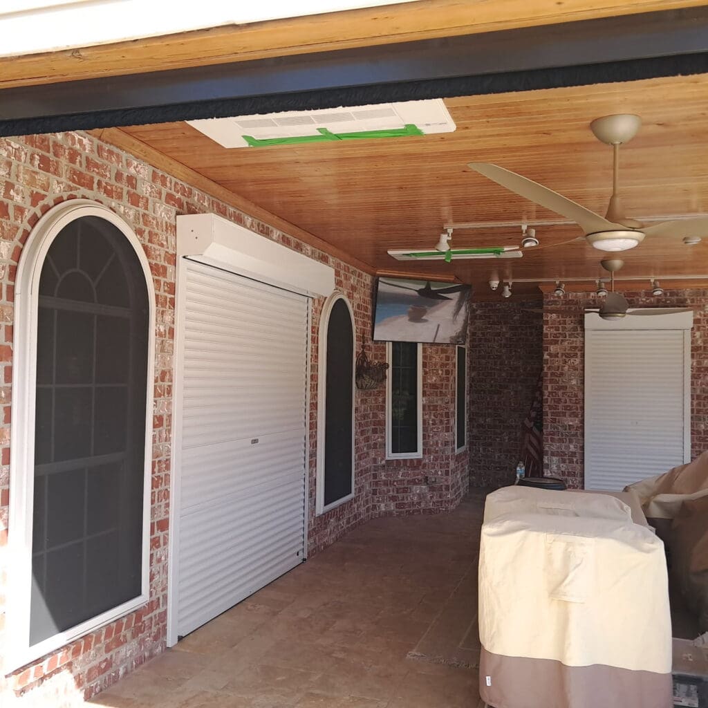 Roll down shutter and TAPCO screens